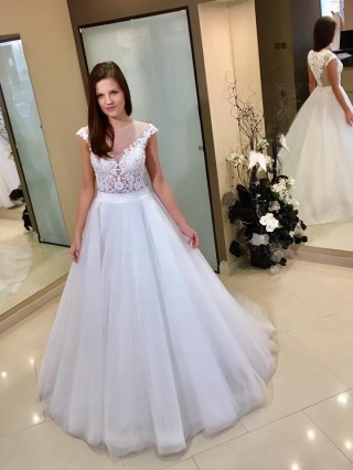 Model Daniela Burda in our wedding dresses