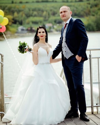 Pani Joasia i Pan Konrad w swojej sesji ślubnej