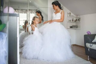 Mrs. Wiola with a daughter and husband