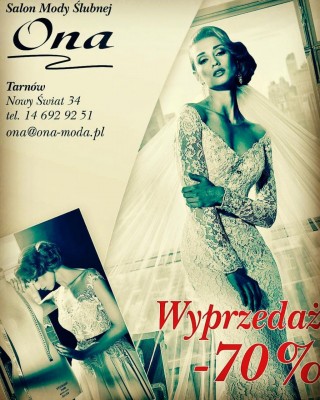 Sale of wedding dresses in our ONA salon in Tarnów