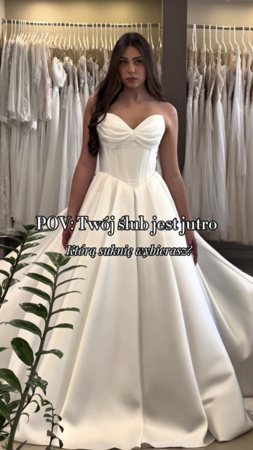 Którą opcję wybierasz? ? #sukniaślubna #slub #pannamloda #dc