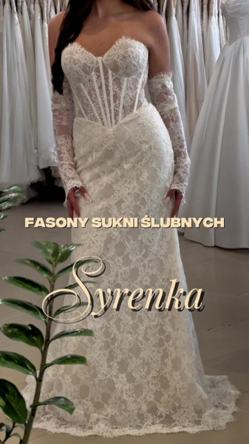 Fasony sukni ślubnych: syrenka ? Podkreśla sylwetkę i&nbsp;robi efekt „wow”. Która suknia najbardziej do Ciebie pasuje? 1, 2 czy 3? Jaki fason następny? ?  #sukniaślubna #pannamloda #slubneinspiracje #sukn